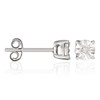 Boucles d'oreilles 'Paris Brillant' Or blanc et Diamant - vue V1