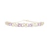 Bracelet chaine Or Jaune 'Launceston' Diamants 0,42 carat et Améthyste 2,8 carat - vue V1