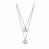 Collier Double Argent Rhodié Lady