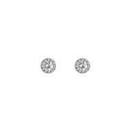 Boucles d'oreilles 'Petits Ronds' Or blanc