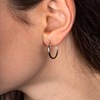 Boucles d'oreilles or blanc 'Créoles Finesse' - vue V3