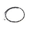 Collier Spinelle Noire Argent 925 - vue V1