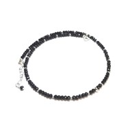 Collier Spinelle Noire Argent 925
