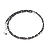 Collier Spinelle Noire Argent 925 - vue V2