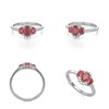 Bague ADEN Rubis et diamants sur Argent 925 1.358grs - vue V2