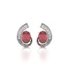 Boucles d'oreilles ADEN Or 585 Blanc Rubis et Diamants 2.10grs - vue V1