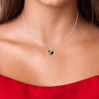 Collier nylon SC Crystal orné de Cristaux scintillants en Métal rhodié