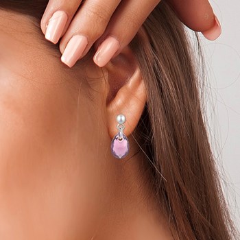 Boucles d'oreilles SC Crystal ornées de Cristaux scintillants