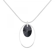 Collier SC Crystal orné de Cristaux scintillants en Métal rhodié