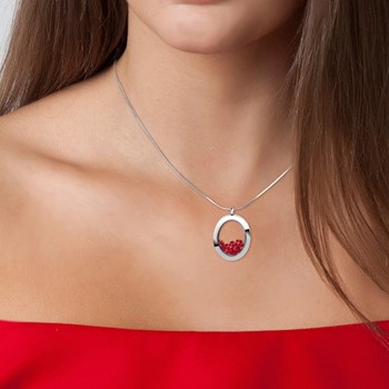 SC Kristallen halsketting met fonkelende kristallen