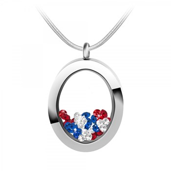 SC Kristallen halsketting met fonkelende kristallen