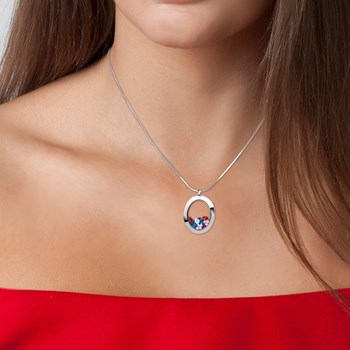 SC Kristallen halsketting met fonkelende kristallen