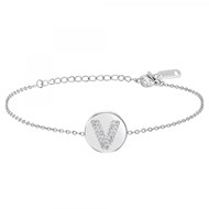 Bracelet alphabet lettre V SC Crystal