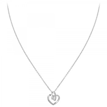SC Crystal heart necklace adorned with Zirconium