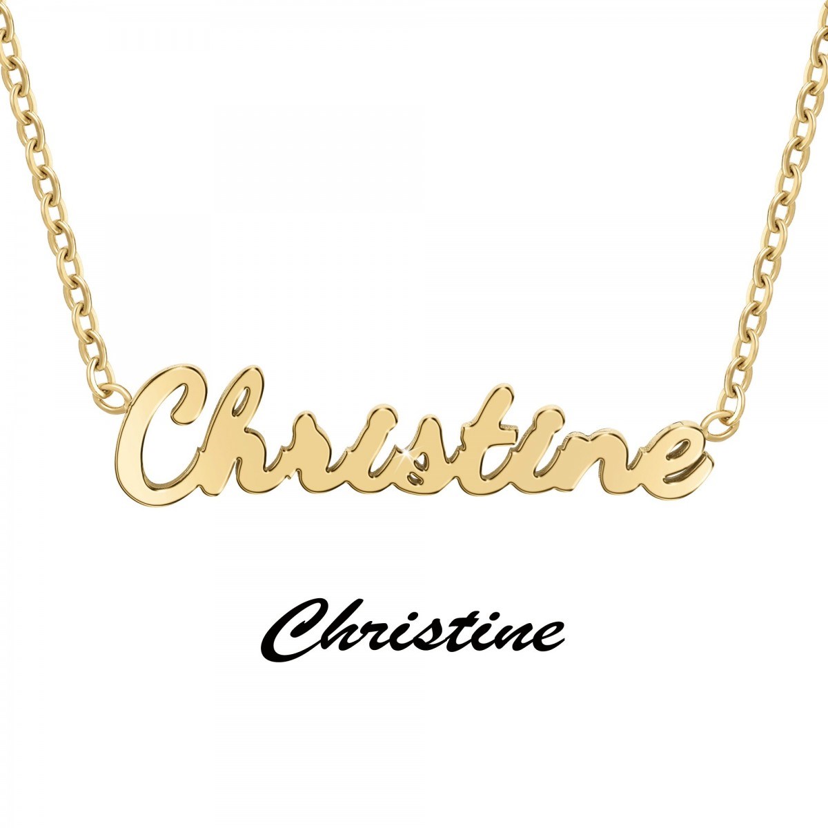 Christine - Collier prénom - vue 3