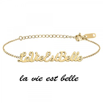 La vie est belle - Bracelet à message