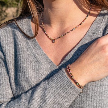 Lumia bracelet in natural Tourmaline stones