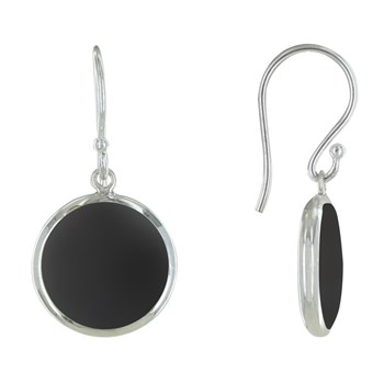 925 Silver Earrings Mother-of-Pearl Discs