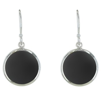 925 Silver Earrings Mother-of-Pearl Discs