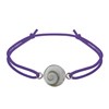 Bracelet Lien Elastique Oeil de Sainte Lucie Rond - Violet - vue V1