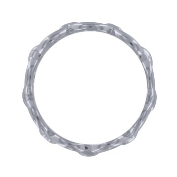 Bague Argent 925 Rhodié Maillons Simple