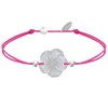 Bracelet Lien Fleur de Nacre Ivoire et Perles d'Argent - Classics - Fuchsia - vue V1