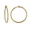 Boucles d'Oreilles Plaqué Or Créoles Pour Oreilles Non Percées 3cm - vue V1