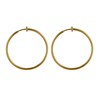 Boucles d'Oreilles Plaqué Or Créoles Pour Oreilles Non Percées 3cm - vue V3
