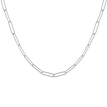 Collier Argent 925 Rhodié Mailles Cheval