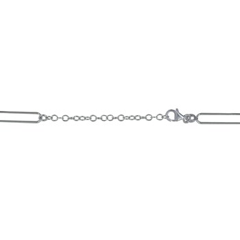 Collier Argent 925 Rhodié Mailles Cheval