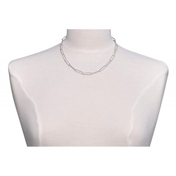 Collier Argent 925 Rhodié Mailles Cheval