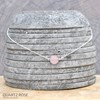 Collier ras du cou en argent 925 rhodié avec pierre naturelle 10mm - Quartz Rose - vue V3