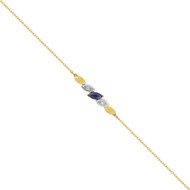 Bracelet Or Diamants et Saphir Bleu - Femme