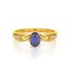 Bague ADEN Or 585 Jaune Tanzanite et diamants 1.32grs - vue V2