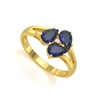 Bague ADEN Or 585 Jaune Saphir et diamants 2.5grs - vue V1