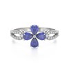 Bague Fleur Tanzanite et diamants sur Argent 925 1.95grs - vue V3