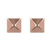 Boucles d'oreilles acier rose forme carrée 10MM - vue V1