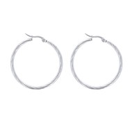 Boucles d'oreilles créoles acier 40MM