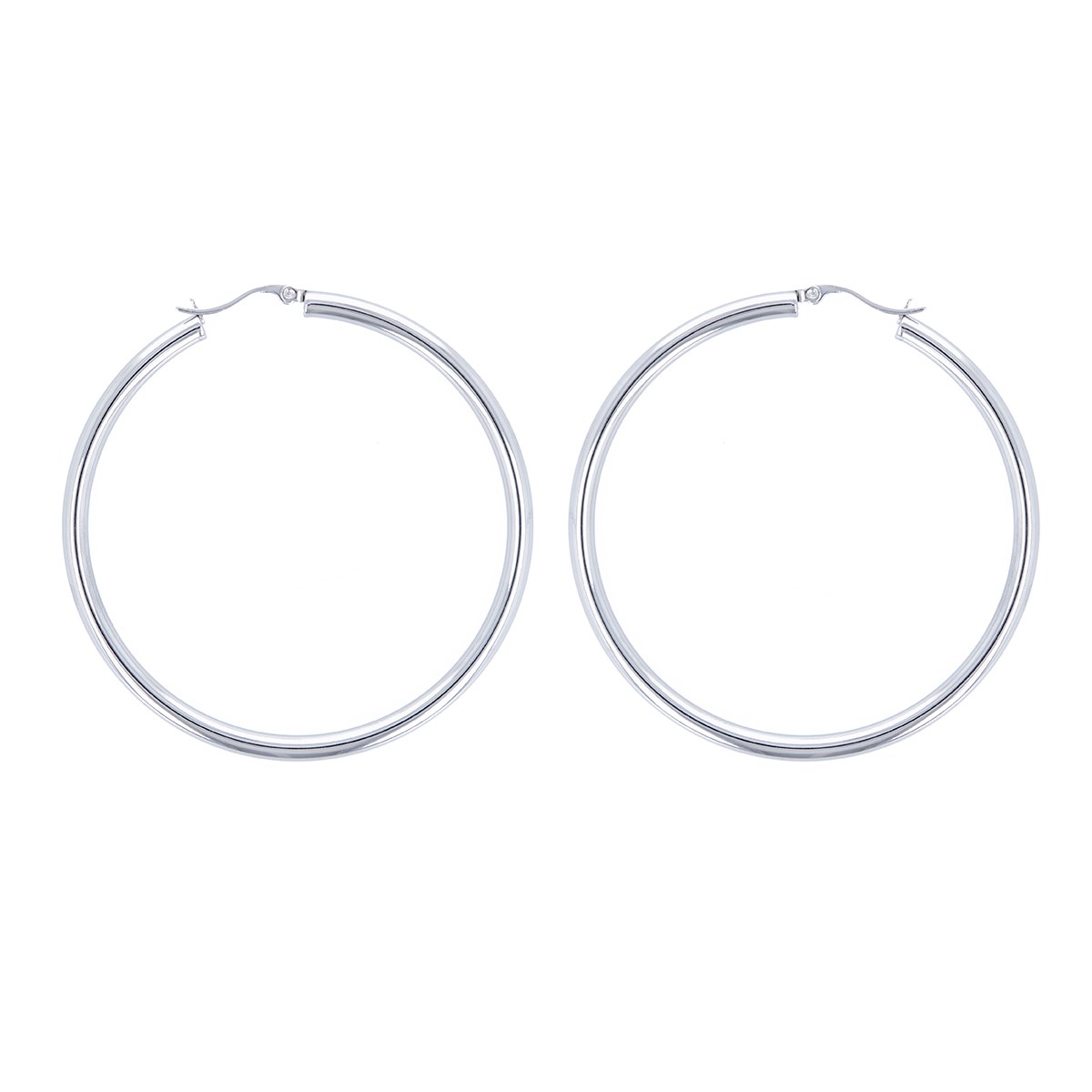 Boucles d'oreilles créoles acier 60MM