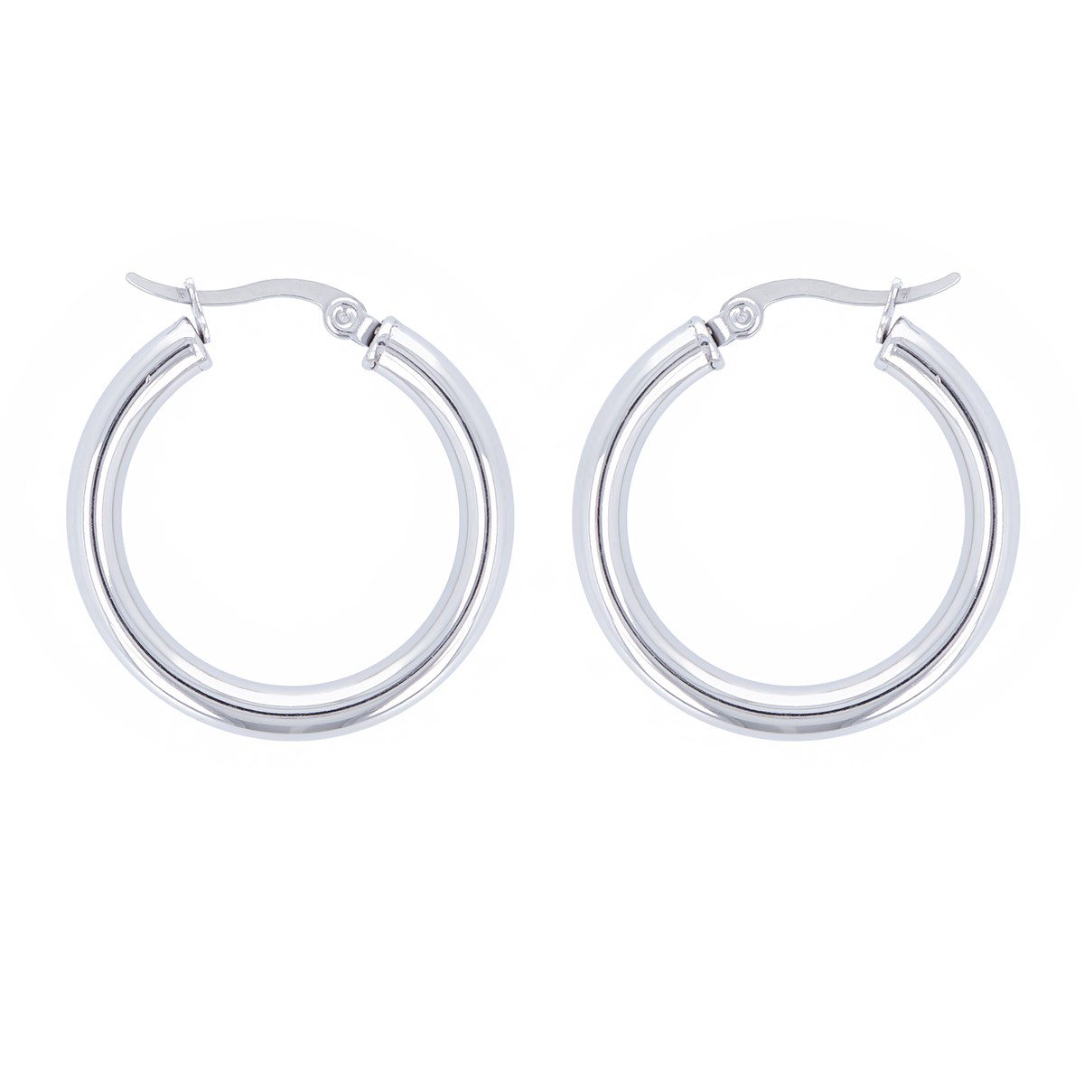 Boucles d'oreilles créoles acier 25MM