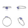 Bague ADEN Tanzanite et diamants sur Argent 925 1.176grs - vue V2