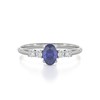 Bague ADEN Tanzanite et diamants sur Argent 925 1.6grs - vue V3