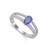 Bague ADEN Tanzanite et diamants sur Argent 925 2.102grs - vue V1