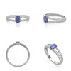 Bague ADEN Tanzanite et diamants sur Argent 925 2.102grs - vue V2