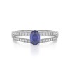 Bague ADEN Tanzanite et diamants sur Argent 925 2.102grs - vue V3