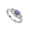 Bague ADEN Or 585 Blanc Tanzanite 1.870grs - vue V1