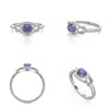 Bague ADEN Or 585 Blanc Tanzanite 1.870grs - vue V2