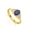 Bague ADEN Or 585 Jaune Saphir et diamants 2.24grs - vue V1