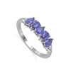 Bague ADEN Or 585 Blanc Tanzanite et diamants 1.74grs - vue V1