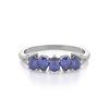 Bague ADEN Or 585 Blanc Tanzanite et diamants 1.74grs - vue V3